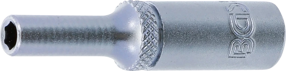 Dugókulcs, hatszögletű, mély | 6,3 mm (1/4") | 4 mm