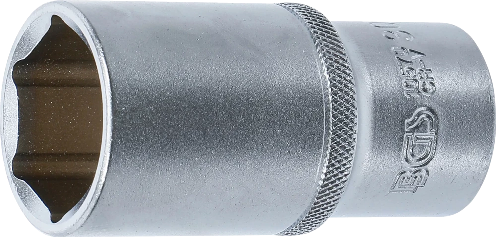 Dugókulcs, hatszögletű, mély | 12,5 mm (1/2") | 30 mm