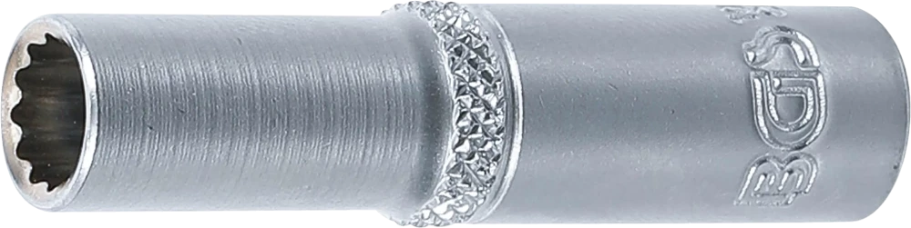 Dugókulcs, tizenkétszögletű, mély | 6,3 mm (1/4") | 7 mm