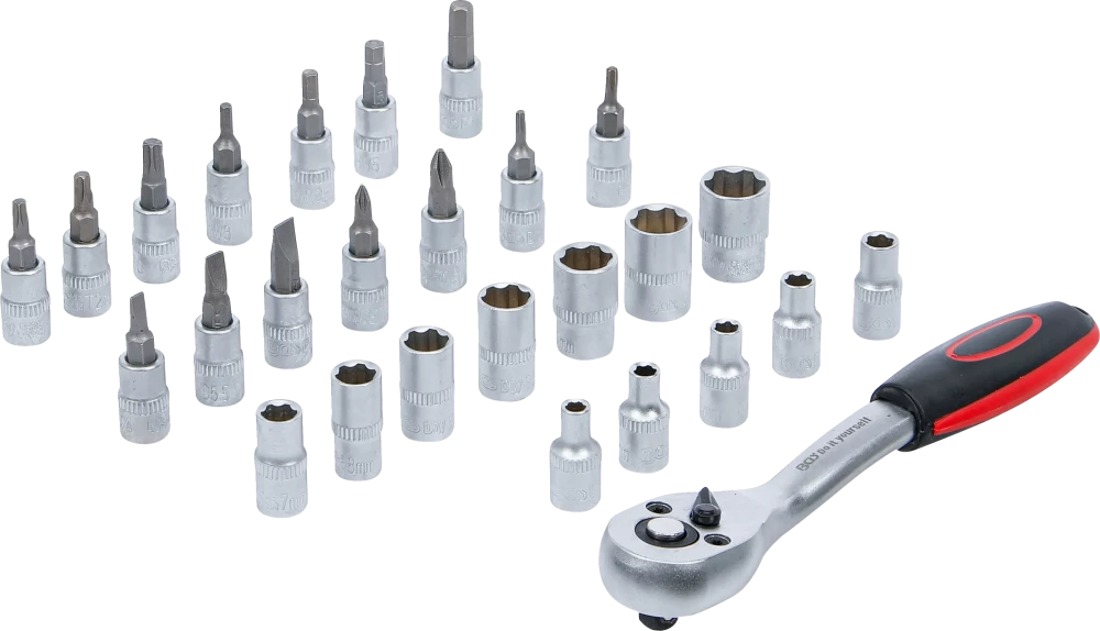 Dugókulcskészlet | 6,3 mm (1/4") | 4 - 13 mm | 27 darabos
