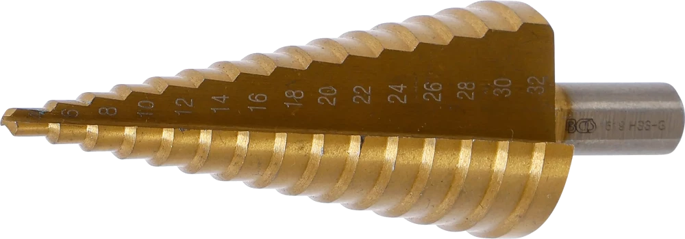 Lépcsős fúró | titánnal ötvözött nitrátozott | Ø 4 - 32 mm
