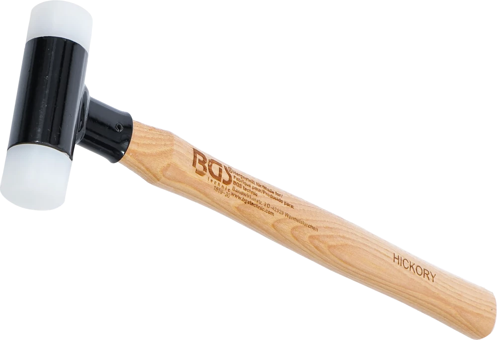 Műanyag kalapács | Hickory nyéllel | visszaütésmentes | Ø 30 mm | 300 g