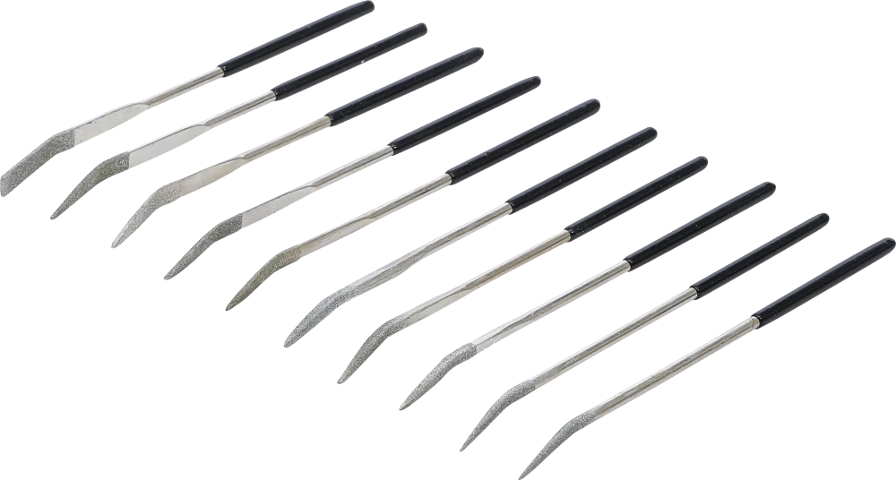 Gyémánt lyukreszelő készlet | hajlított | 140 x 3 mm | 10 darabos