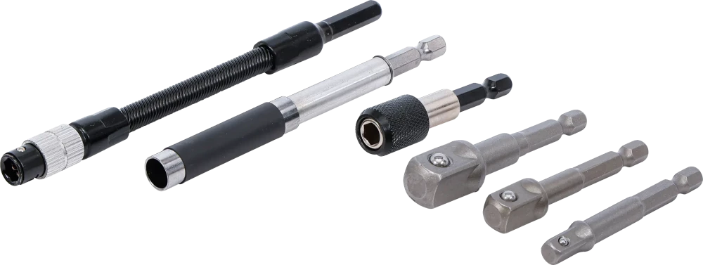 Adapter- és hosszabbító készlet | fúrógépekhez | 6 darabos