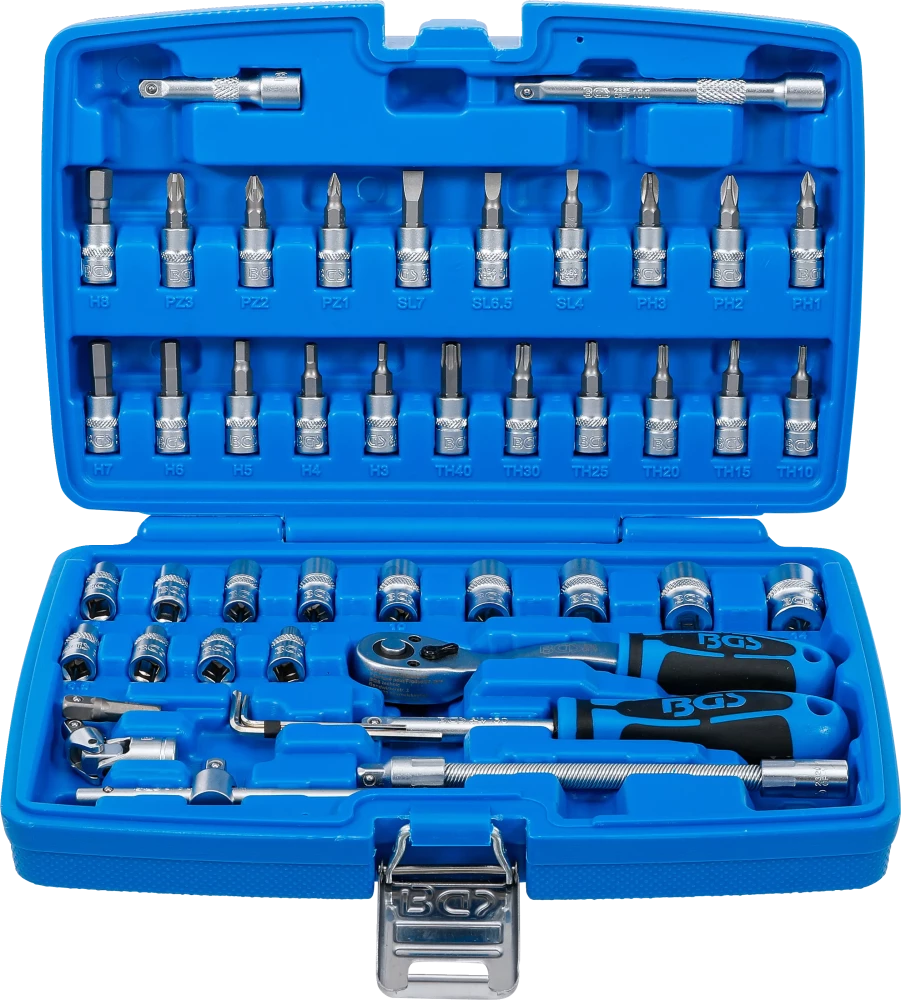 Dugókulcskészlet | 6,3 mm (1/4") | 46 darabos