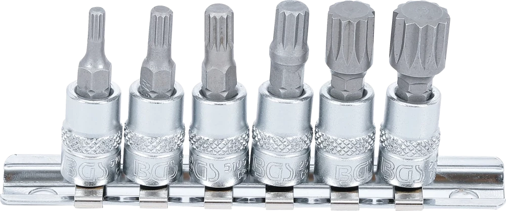 Behajtófej-készlet | 6,3 mm (1/4") | (XZN) M4 - M12 | 6 darabos