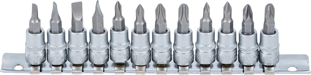Behajtófej-készlet | 6,3 mm (1/4") | Lapos, csillag PH / PZ | 12 darabos