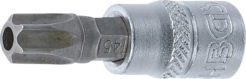 Behajtófej | 6,3 mm (1/4") | T-profil (Torx) T45 furattal
