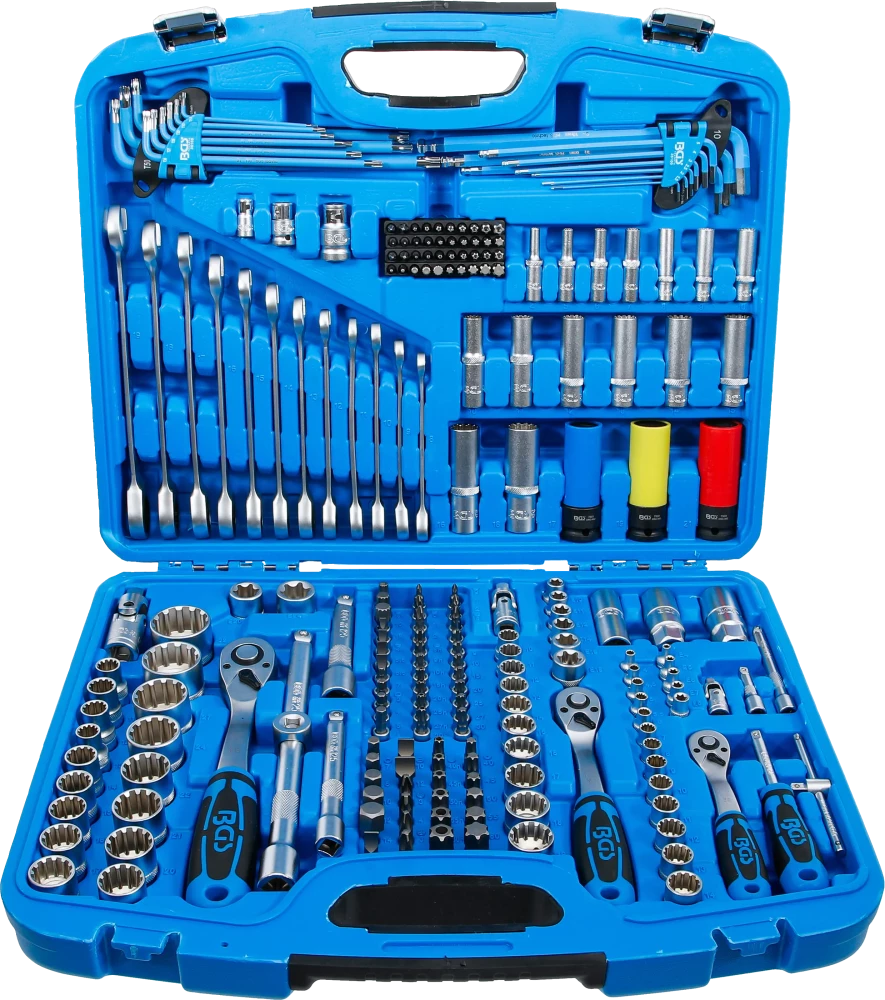 Dugókulcskészlet Gear Lock | 6,3 mm (1/4") / 10 mm (3/8") / 12,5 mm (1/2") | 218 darabos