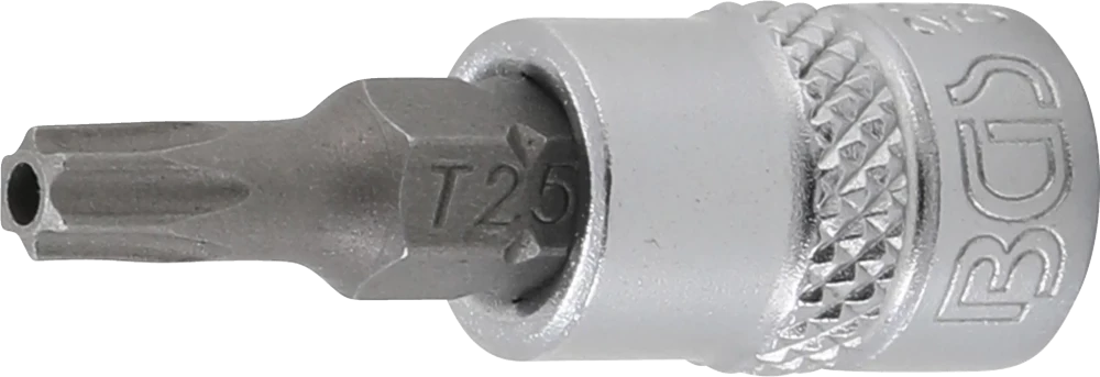 Behajtófej | 6,3 mm (1/4") | T-profil (Torx) T25 furattal