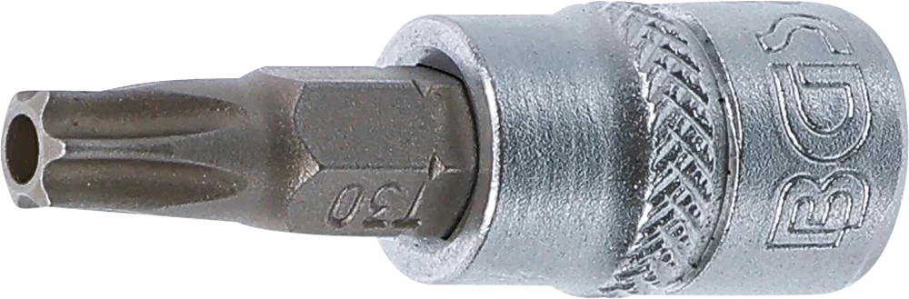 Behajtófej | 6,3 mm (1/4") | T-profil (Torx) T30 furattal