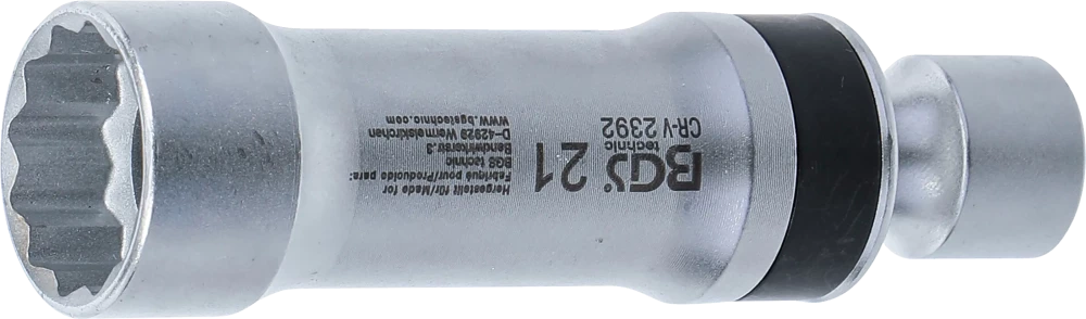 Gyújtógyertya csuklós toldat, tizenkétszögletű, tartórugóval | 10 mm (3/8") | 21 mm