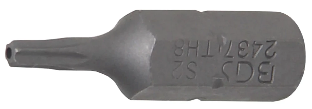 Behajtófej | Hossz 25 mm | Külső hatszögletű 6,3 mm (1/4") | T-profil (Torx) T8 furattal