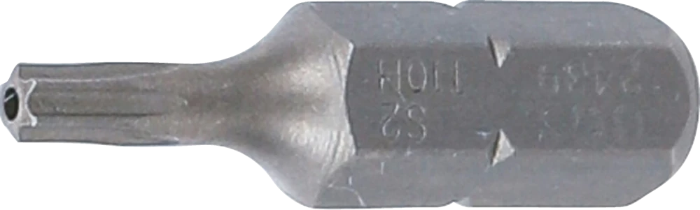 Behajtófej | Hossz 25 mm | Külső hatszögletű 6,3 mm (1/4") | T-profil (Torx) T10 furattal