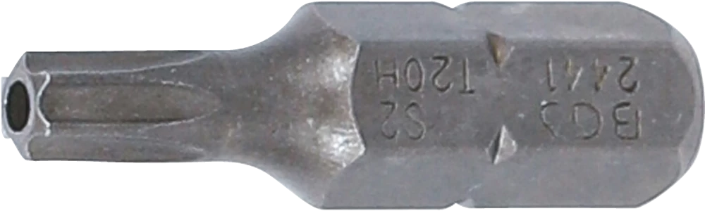 Behajtófej | Hossz 25 mm | Külső hatszögletű 6,3 mm (1/4") | T-profil (Torx) T20 furattal