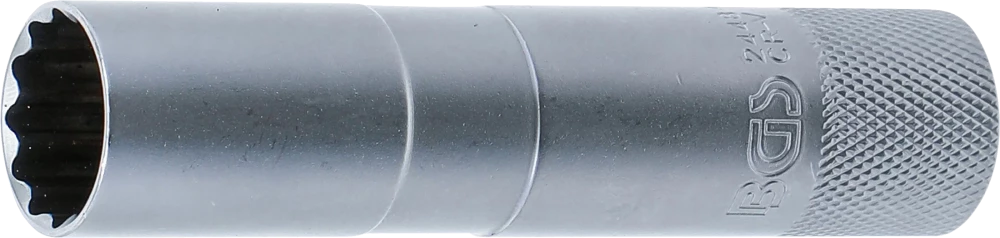 Gyújtógyertya kulcs tartógumival, tizenkétszögletű, hosszú | 10 mm (3/8") | 16 mm