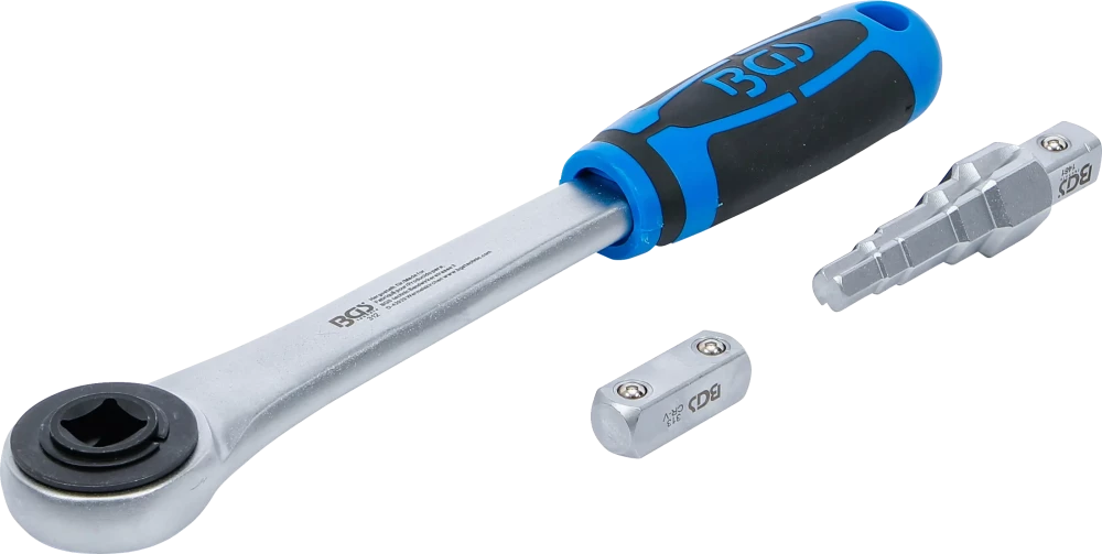 Racsnis dugókulcs adapterrel és lépcsős kulccsal | Belső négyszögletű 12,5 mm (1/2")