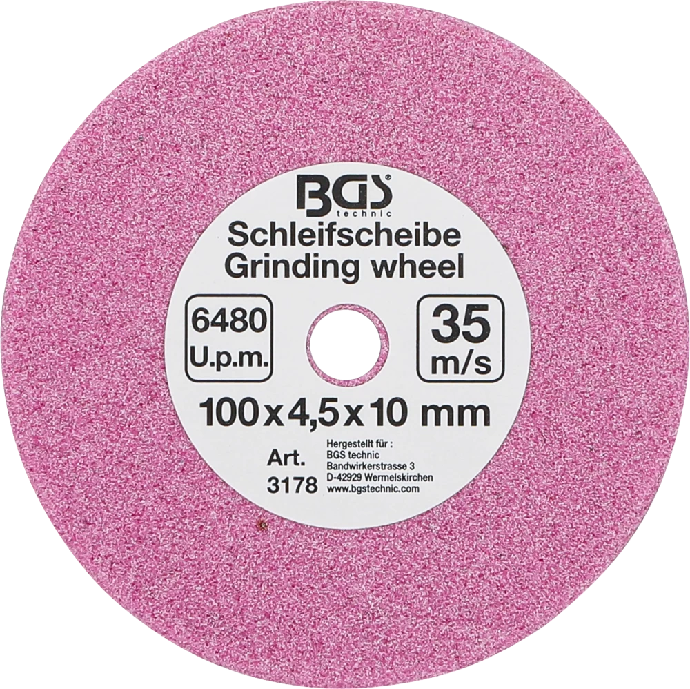 Csiszolókorong | a BGS 3180-hez | Ø 100 x 4,5 x 10 mm