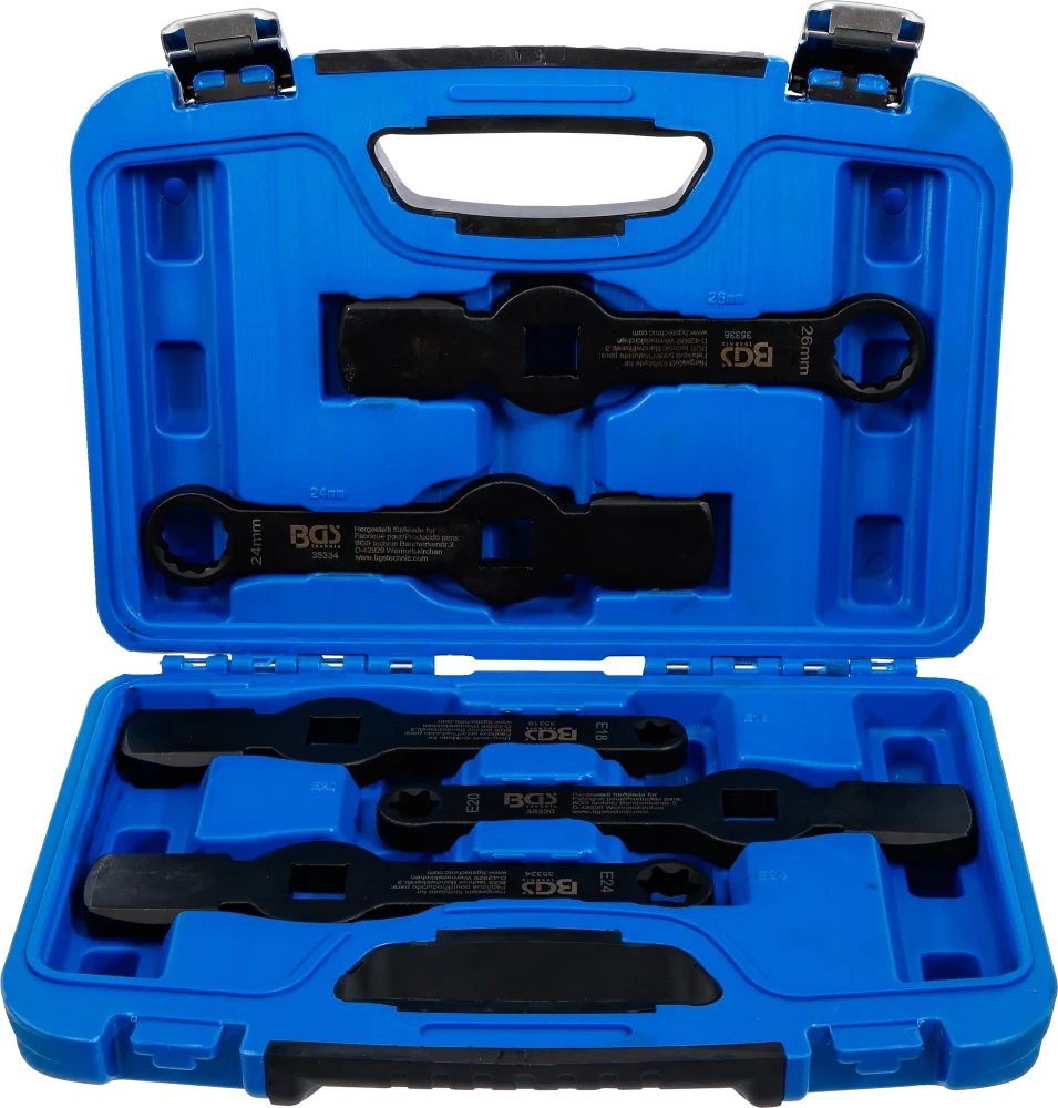 Ütő csillagkulcs-készlet | tizenkétszögletű / E-profil (Torx) | 5 darabos