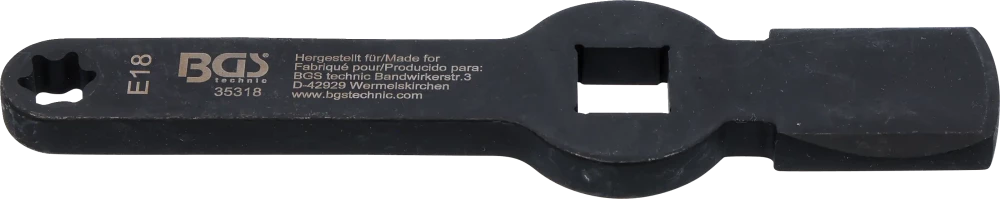 Nyomatékimpulzusos csillagkulcs | E-profil (Torx) | 2 ütőfelülettel | E18