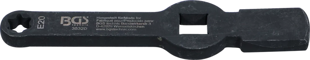 Nyomatékimpulzusos csillagkulcs | E-profil (Torx) | 2 ütőfelülettel | E20