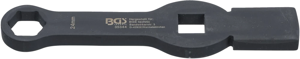 Nyomatékimpulzusos csillagkulcs | tizenkétszögletű | 2 ütőfelülettel | 24 mm