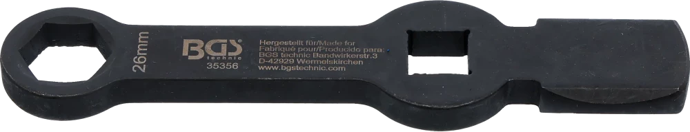 Nyomatékimpulzusos csillagkulcs | hatszögletű | 2 ütőfelülettel | 26 mm