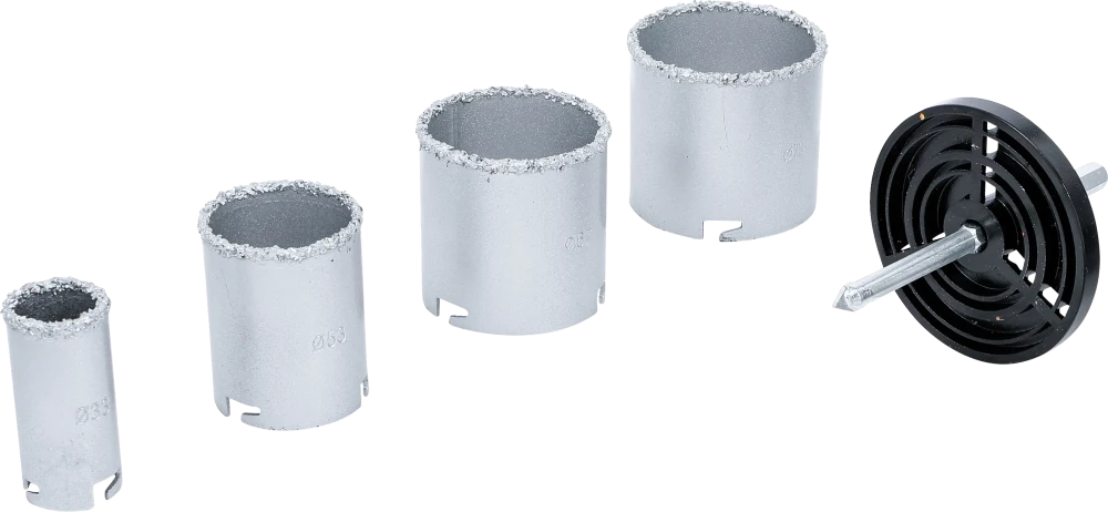 Csempe körkivágó készlet | 33 - 73 mm | 6 darabos