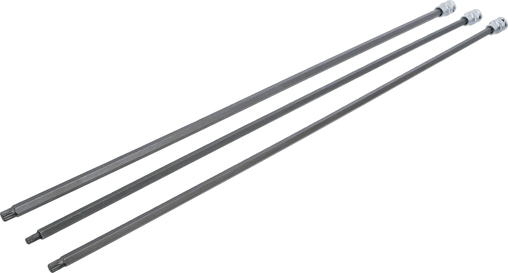 Behajtófej-készlet | Hossz 800 mm | négyszögletű 12,5 mm (1/2") | belső fogazású (XZN) | VAG | 3 darabos