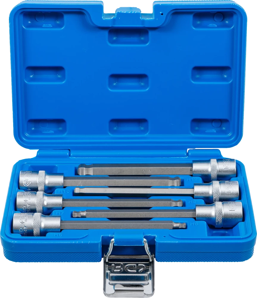 Behajtófej-készlet | 12,5 mm (1/2") | Belső hatszögletű gömbfejes 5 - 12 mm | 6 darabos