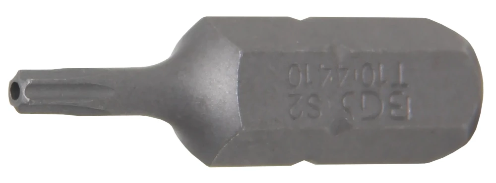 Behajtófej | Hossz 30 mm | Külső hatszögletű 8 mm (5/16") | T-profil (Torx) T10 furattal