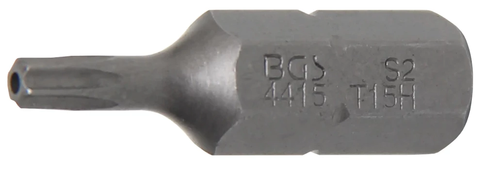 Behajtófej | Hossz 30 mm | Külső hatszögletű 8 mm (5/16") | T-profil (Torx) T15 furattal