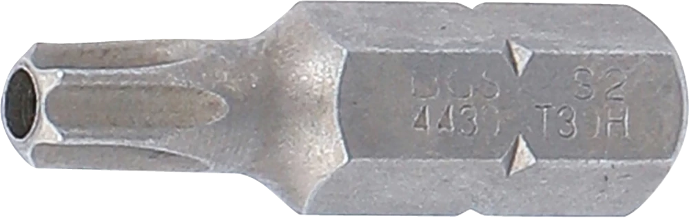 Behajtófej | Hossz 30 mm | Külső hatszögletű 8 mm (5/16") | T-profil (Torx) T30 furattal