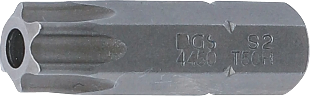 Behajtófej | Hossz 30 mm | Külső hatszögletű 8 mm (5/16") | T-profil (Torx) T50 furattal