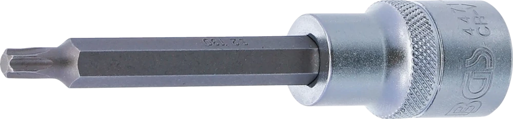 Behajtófej | Hossz 100 mm | 12,5 mm (1/2") | T-profil (Torx) T30