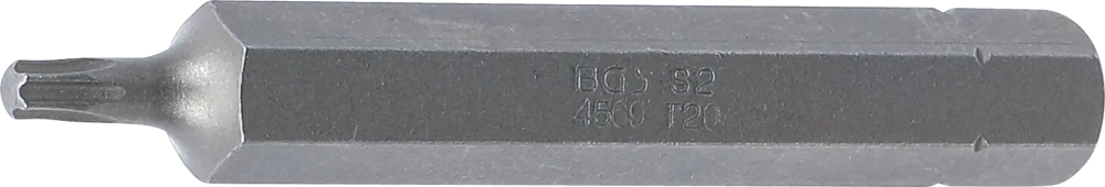 Behajtófej | Hossz 75 mm | Külső hatszögletű 10 mm (3/8") | T-profil (Torx) T20