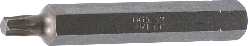 Behajtófej | Hossz 75 mm | Külső hatszögletű 10 mm (3/8") | T-profil (Torx) T30