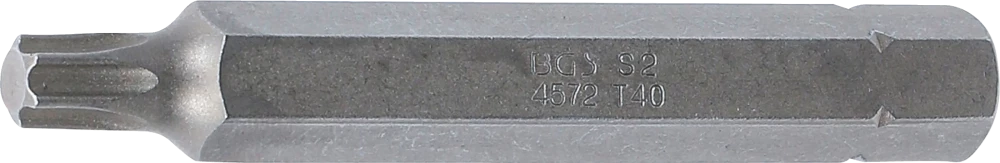 Behajtófej | Hossz 75 mm | Külső hatszögletű 10 mm (3/8") | T-profil (Torx) T40