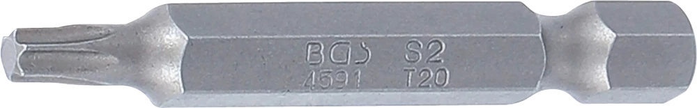 Behajtófej | Hossz 50 mm | Külső hatszögletű 6,3 mm (1/4") | T-profil (Torx) T20