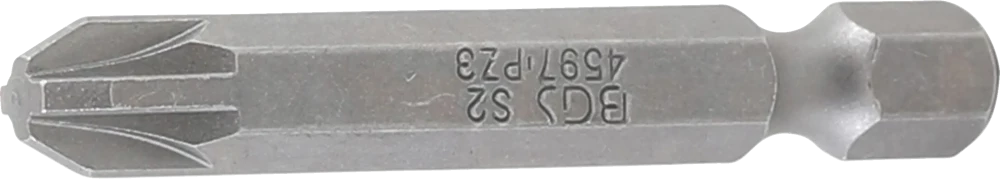 Behajtófej | Hossz 50 mm | külső hatszögletű 6,3 mm (1/4") | Csillag PZ3