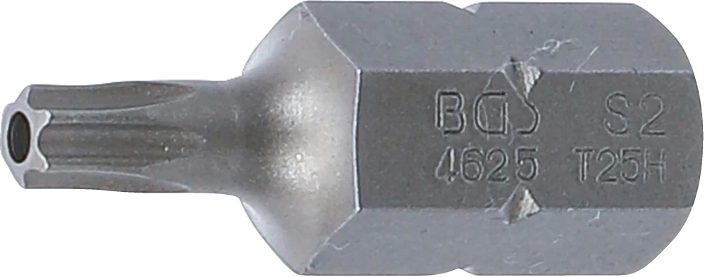 Behajtófej | Hossz 30 mm | Külső hatszögletű 10 mm (3/8") | T-profil (Torx) T25 furattal
