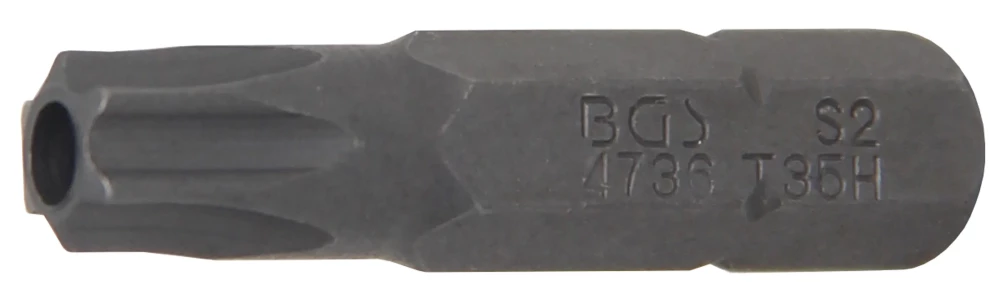 Behajtófej | Hossz 25 mm | Külső hatszögletű 6,3 mm (1/4") | T-profil (Torx) T35 furattal