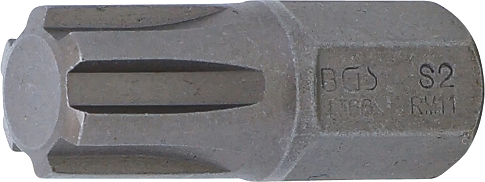 Behajtófej | Hossz 30 mm | Külső hatszögletű 10 mm (3/8") | Ékprofil (RIBE) M11