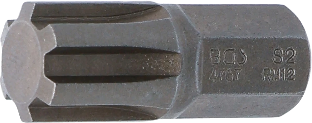 Behajtófej | Hossz 30 mm | Külső hatszögletű 10 mm (3/8") | Ékprofil (RIBE) M12