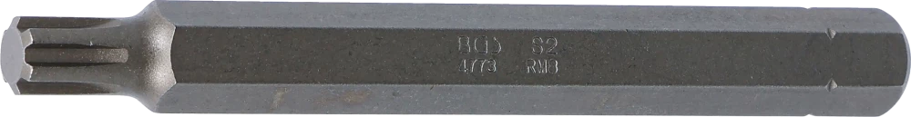 Behajtófej | Hossz 100 mm | Külső hatszögletű 10 mm (3/8") | Ékprofil (RIBE) M8