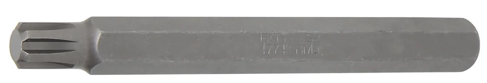 Behajtófej | Hossz 100 mm | Külső hatszögletű 10 mm (3/8") | Ékprofil (RIBE) M9