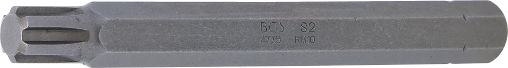 Behajtófej | Hossz 100 mm | Külső hatszögletű 10 mm (3/8") | Ékprofil (RIBE) M10