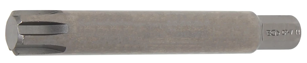 Behajtófej | Hossz 100 mm | Külső hatszögletű 10 mm (3/8") | Ékprofil (RIBE) M14