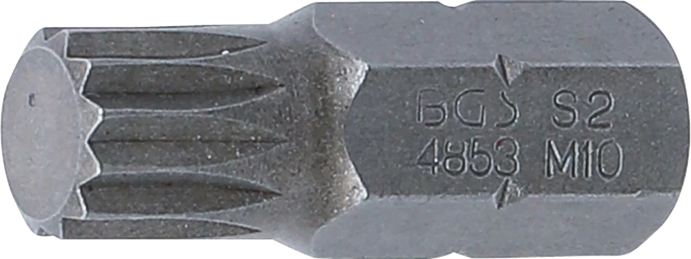Behajtófej | Hossz 30 mm | Külső hatszögletű 10 mm (3/8") | (XZN) M10