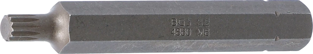 Behajtófej | Hossz 75 mm | Külső hatszögletű 10 mm (3/8") | (XZN) M6